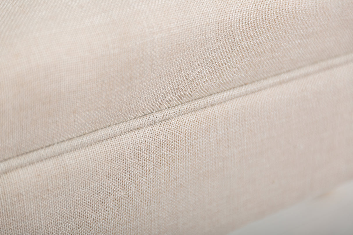 Bank SCARLETT 90cm Leinenstoff beige