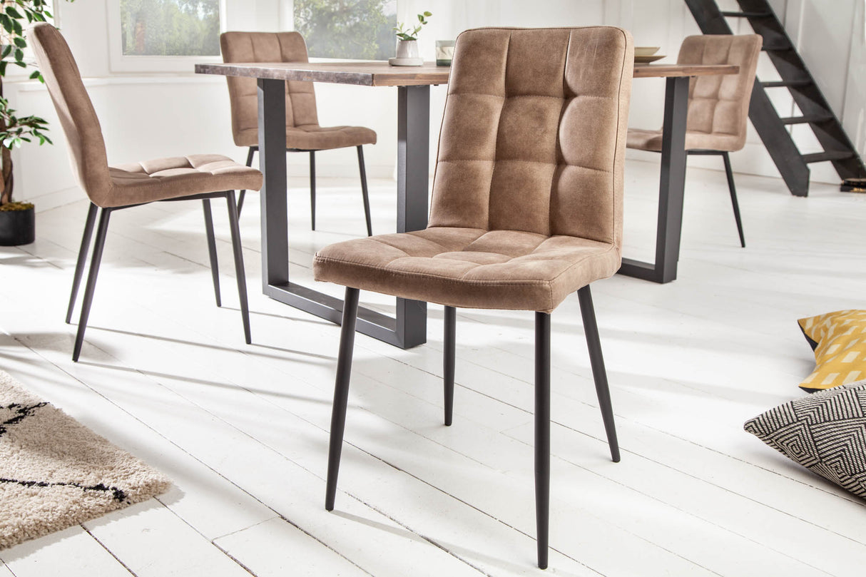 Stuhl MODENA Mikrofaser antik taupe