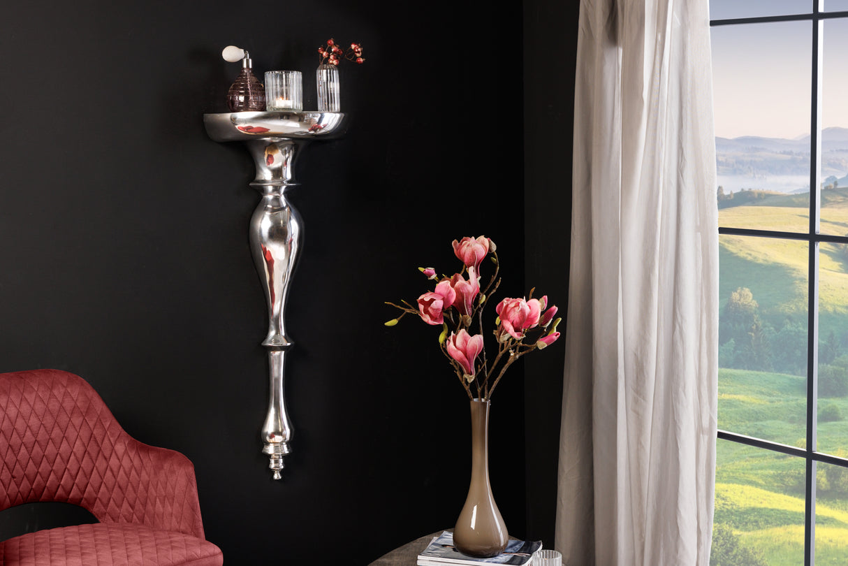 Wall console shelve BAROCK SCALA 80cm silver