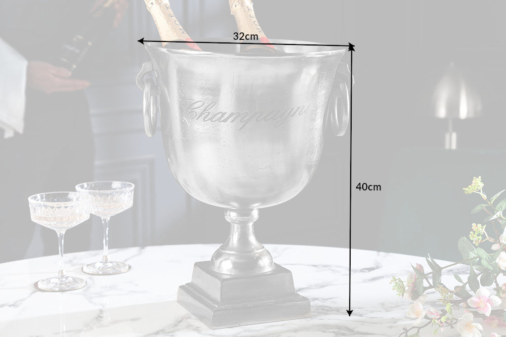 Sektkühler 40cm silber Aluminium