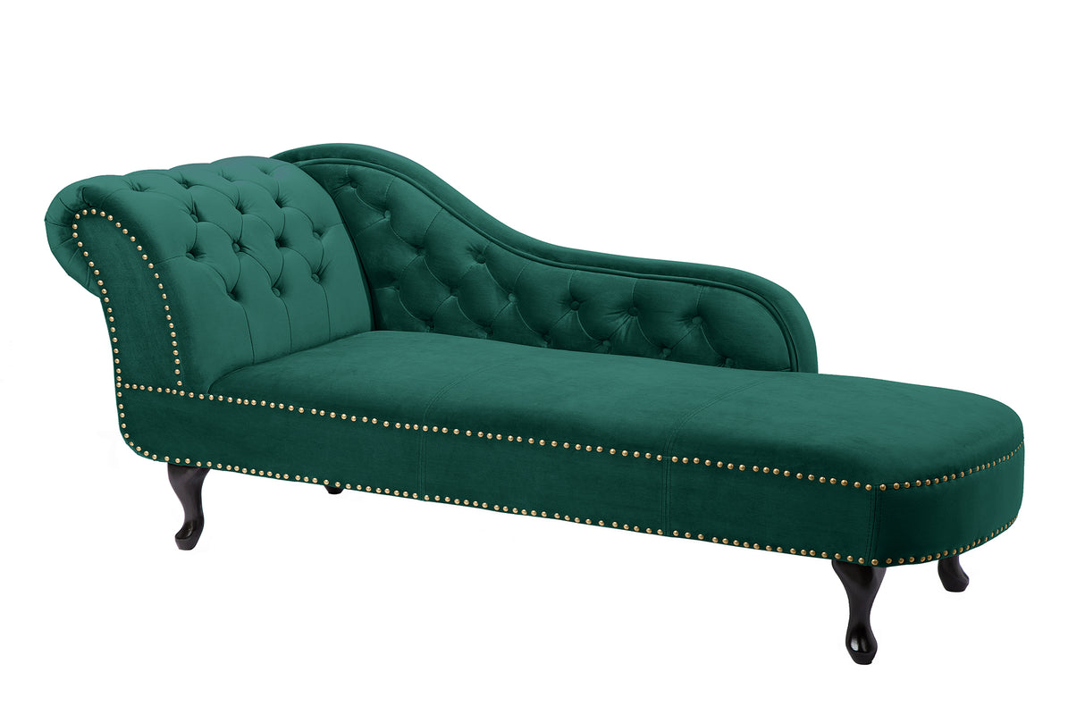 Recamiere CHESTERFIELD 170cm velvet emerald green in baroque style