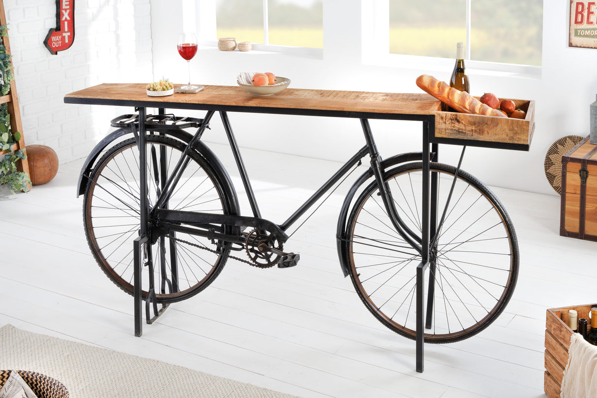 Console BICYCLE 195cm mango wood plate