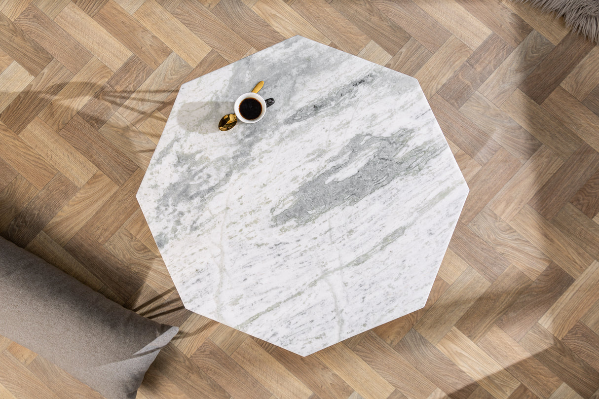 Couchtisch DIAMOND 70cm Marmor weiß