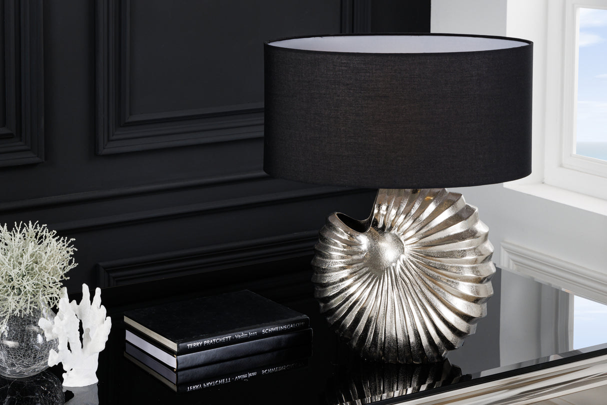 Table lamp frame SHELL silver w/o lampshade / adjustable lampshade