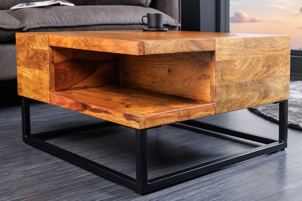 Couchtisch GIANT 60cm Sheesham Steinoptik