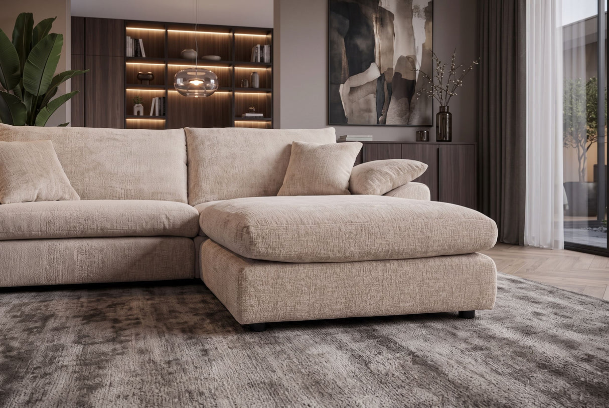 Stool SOHO 100cm chenille beige