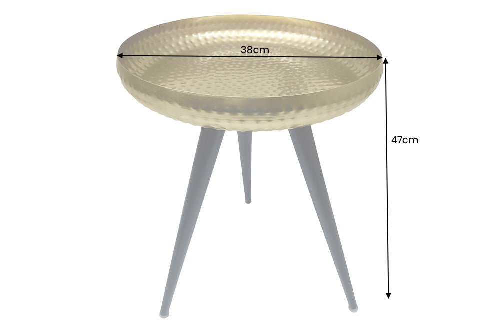 Beistelltisch ORIENT 45cm Hammerschlag Design Messing gold