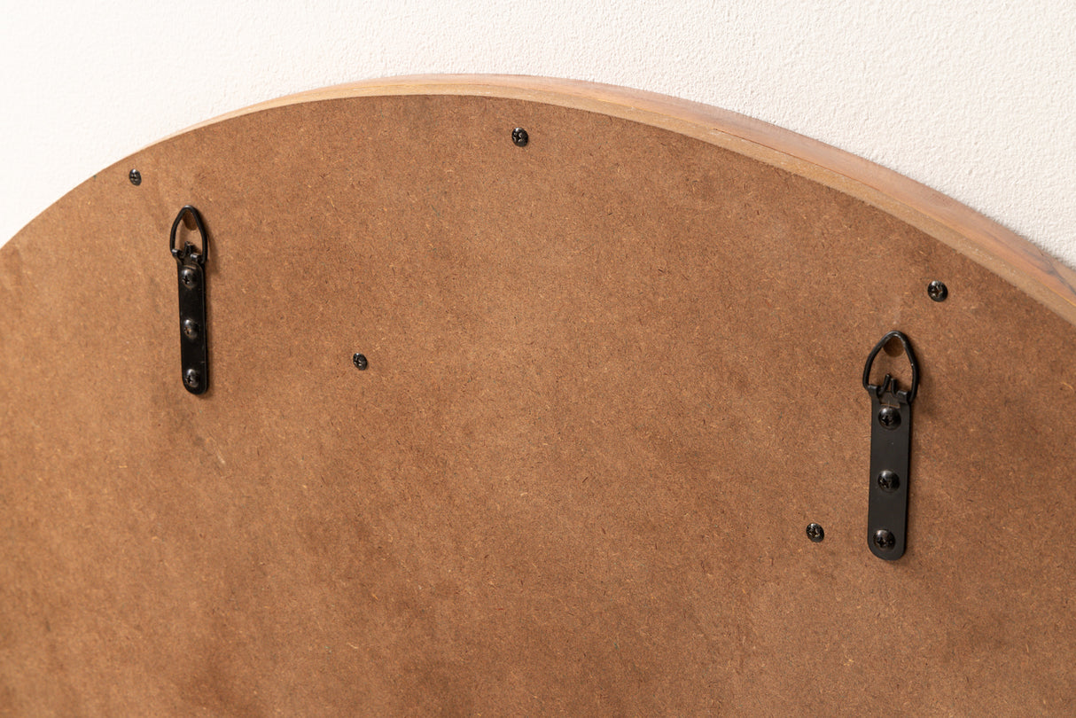 Wall mirror LIVING EDGE 100cm round natural edge brown acacia wood