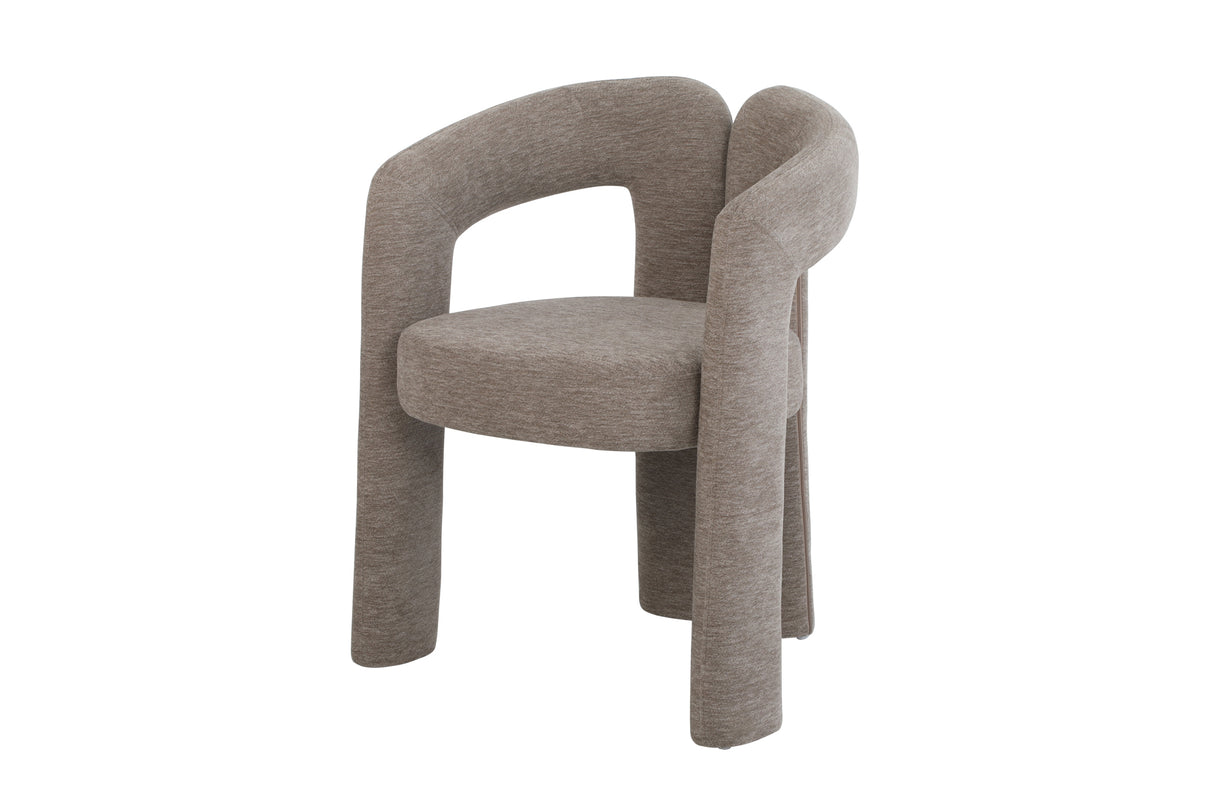 Chair ARCH bouclé greige teddy fleece armchair