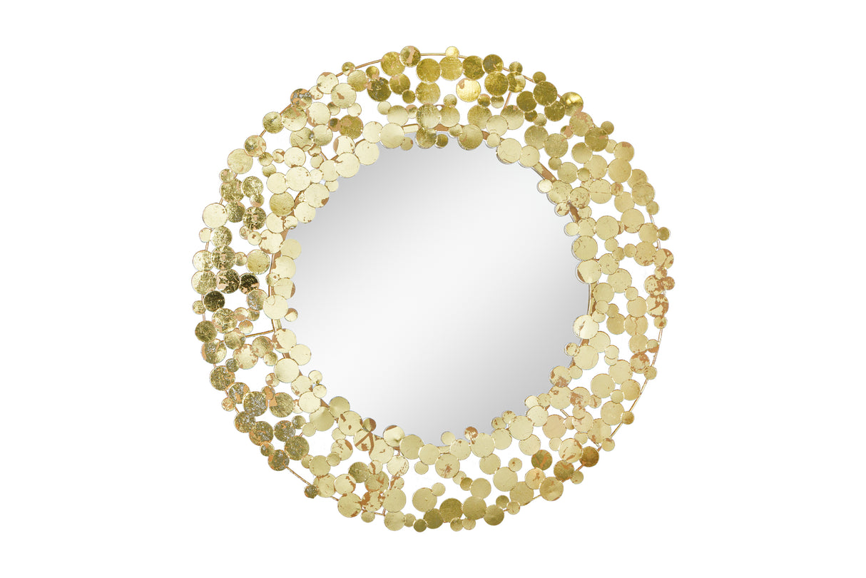 Wandspiegel COINS 80cm Antik Gold