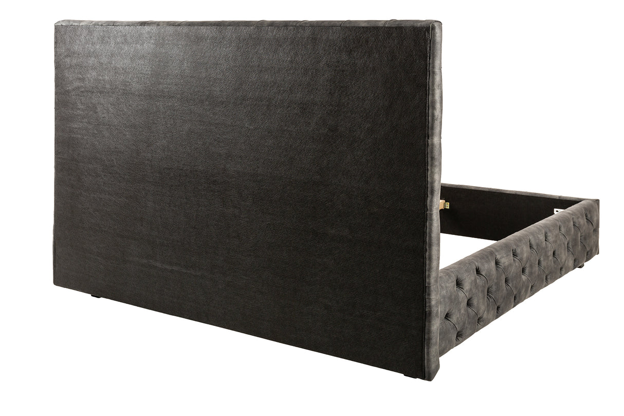Bed PARIS CHESTERFIELD 180x200cm velvet olive grey