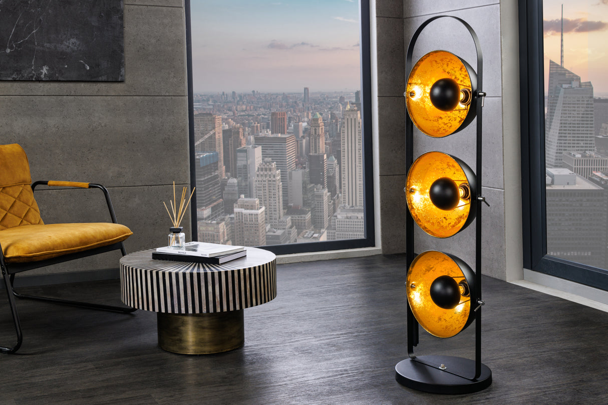 Floor lamp STUDIO 130cm 3s black gold