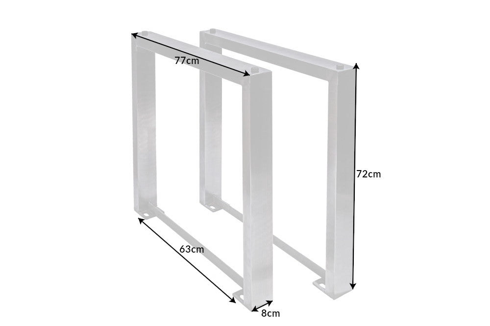 Stand for dining table MAMMUT set of 2 stainless steel