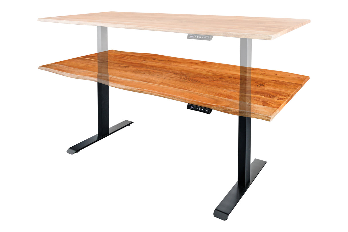 Schreibtisch MAMMUT 140cm Tischplatte Akazienholz ohne Beine