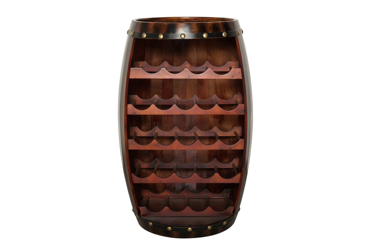 Wine shelf BODEGA 80cm for 23 bottles fir wood coffee