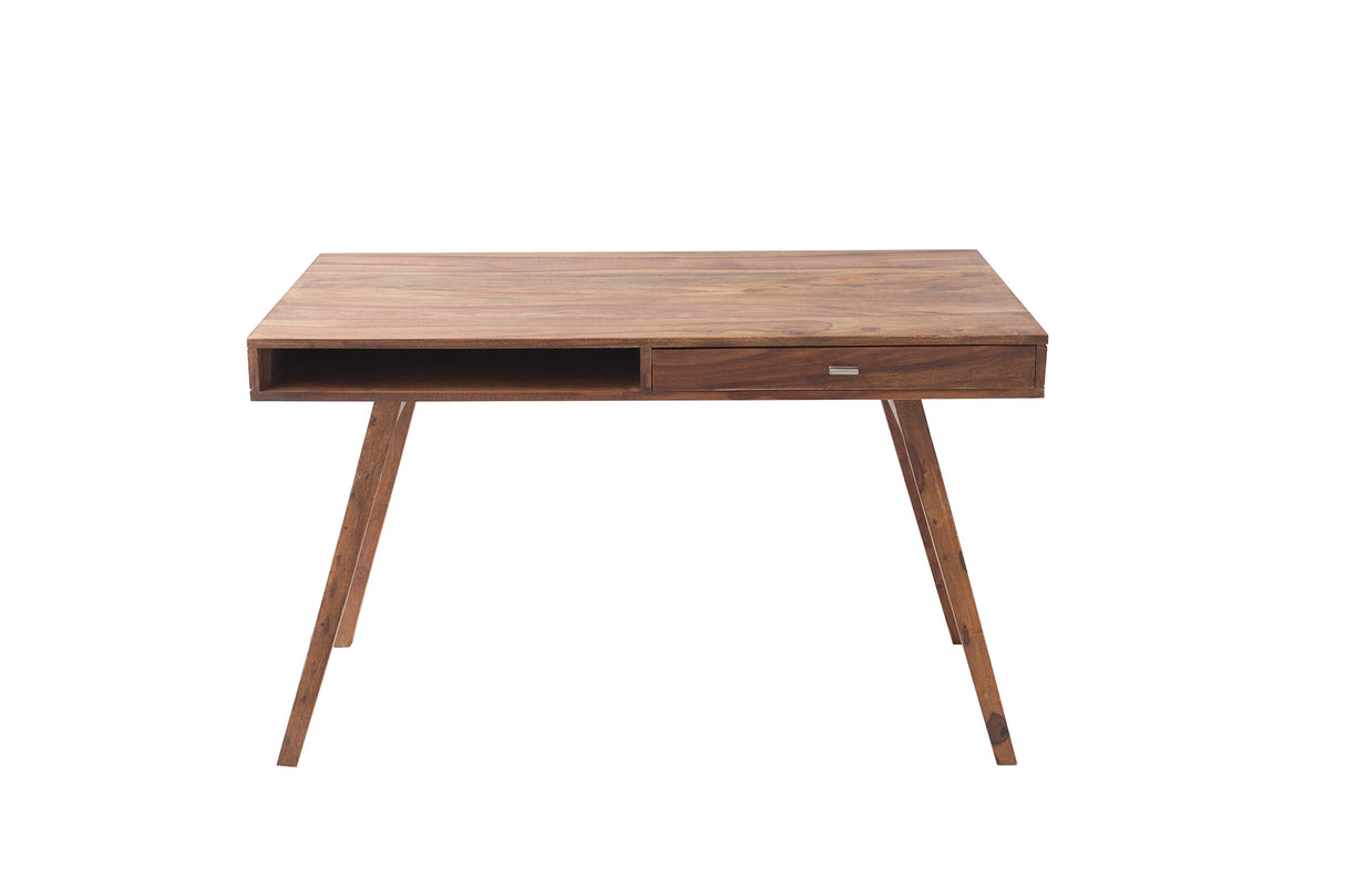 Büroschreibtisch RETRO 120cm mit Schublade Sheesham