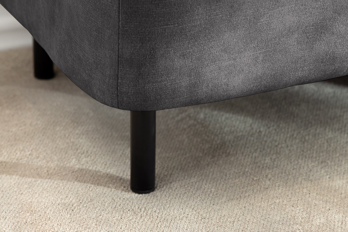 Bench chest EN VOGUE 120cm w/ storage space velvet grey