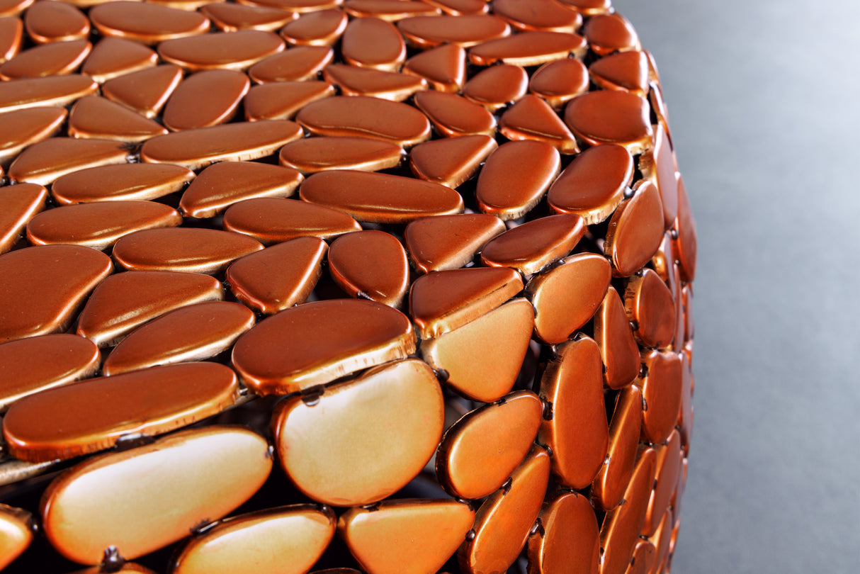Coffee table STONE MOSAIC 75cm copper