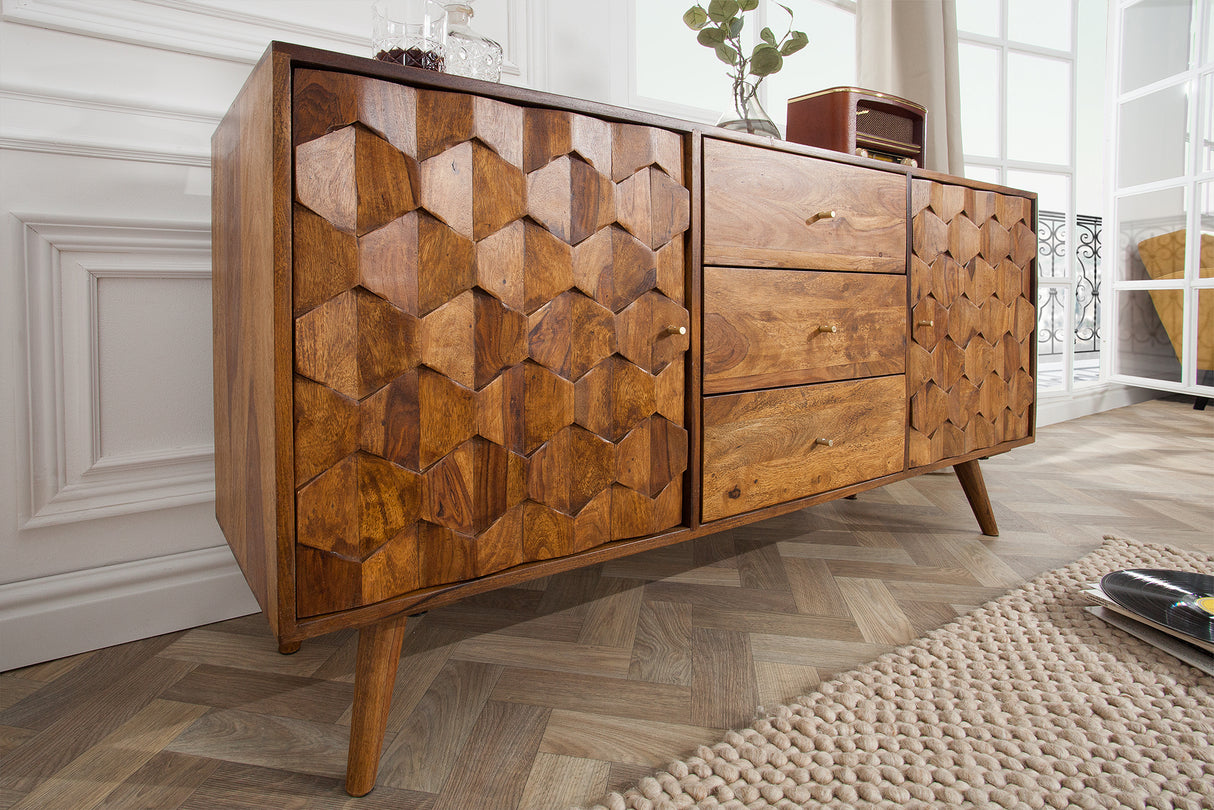 Sideboard MYSTIC LIVING 145cm Sheesham Holz natur