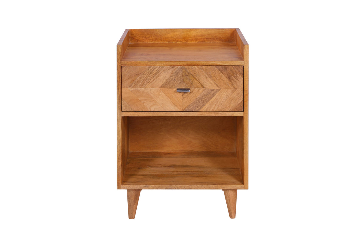 Bedside table INFINITY 55cm mango natural brown
