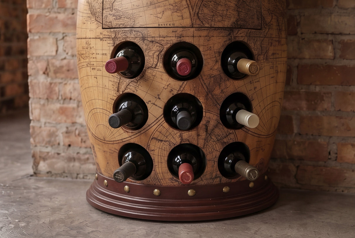 Wine shelf half SEVEN SEAS 80cm for 9 bottles pine wood