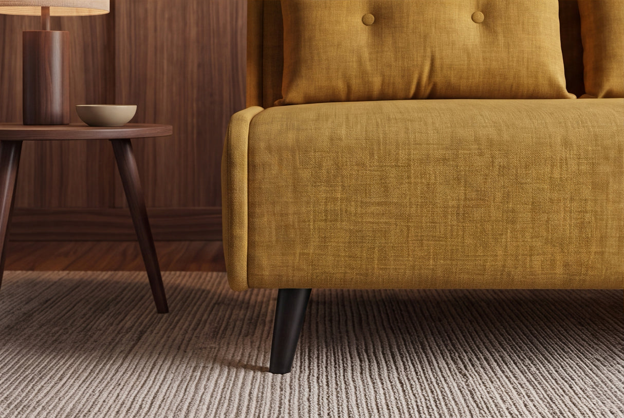 Sleeping chair SMART MULTIFUNCTION 140cm velvet mustard yellow