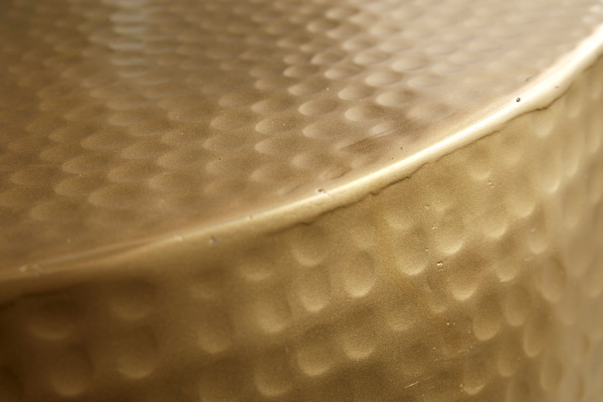 Couchtisch ORIENT III 60cm gold Hammerschlageffekt mit Patina