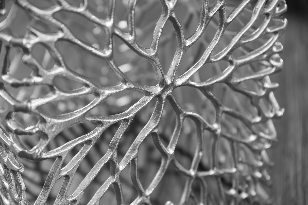 Beistelltisch LEAF 40-45cm 2er Set silber