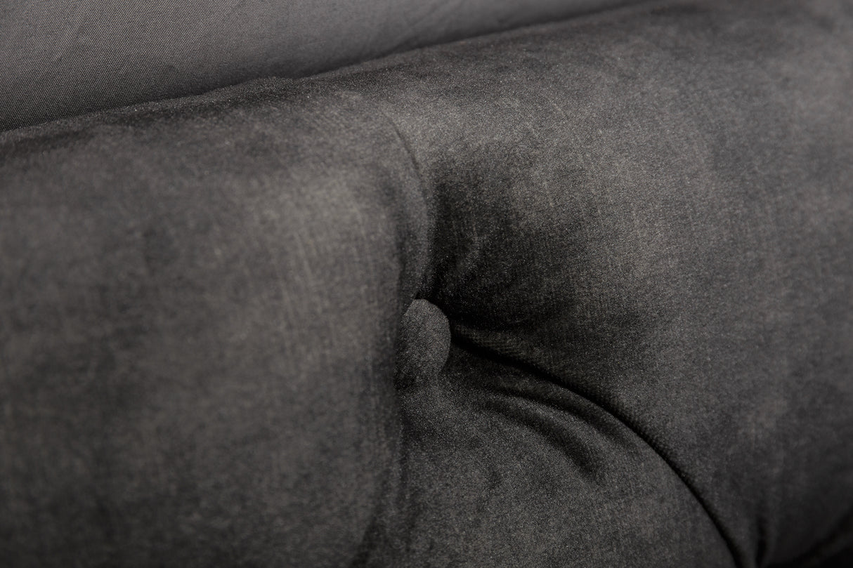 Bed PARIS CHESTERFIELD 180x200cm velvet olive grey