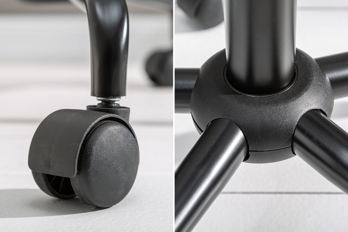 Bürostuhl TURIN 47-56cm mit Armlehnen Samt senfgelb