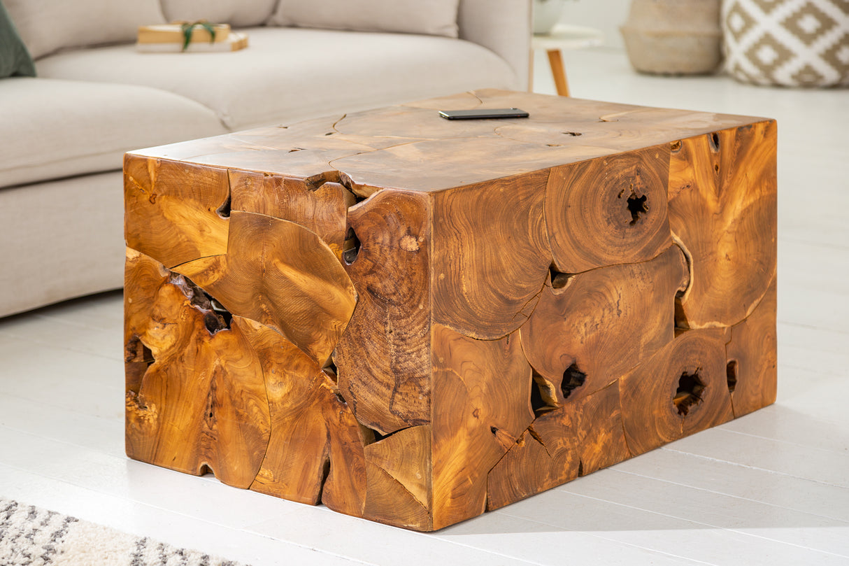 Couchtisch SQUARE 90cm Teakholz