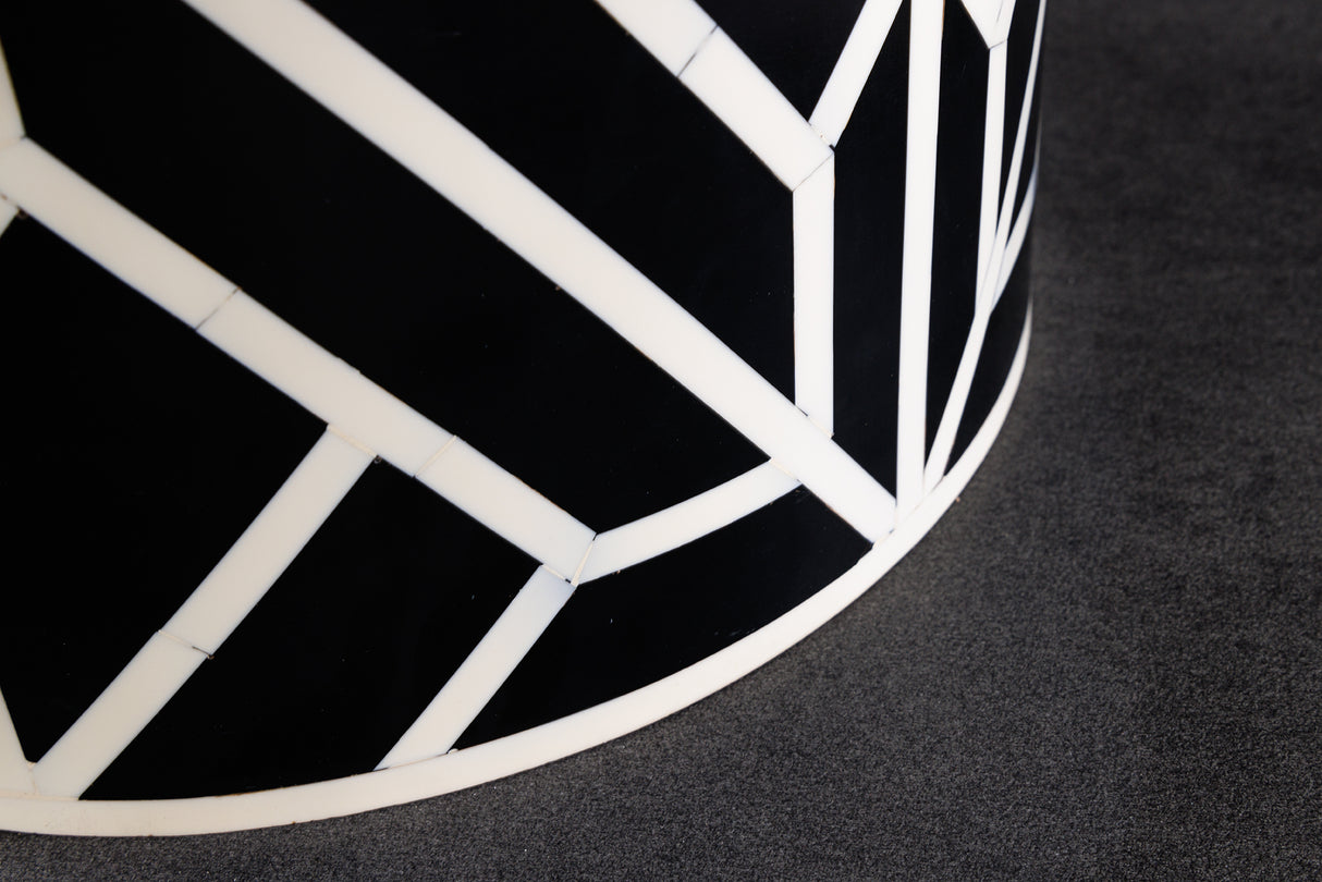 Side table HARMONY NATURE 45cm black white