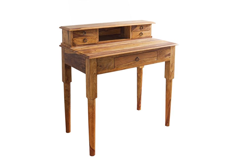 Davenport office desk HEMINGWAY 90cm sheesham wood brown