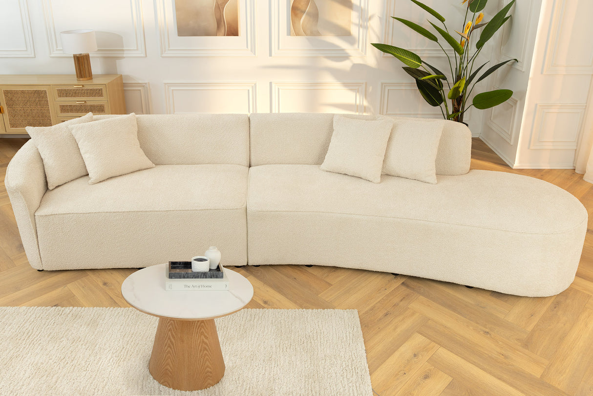 Sofa ATELIER L 330cm 3-seater XXL bouclé beige
