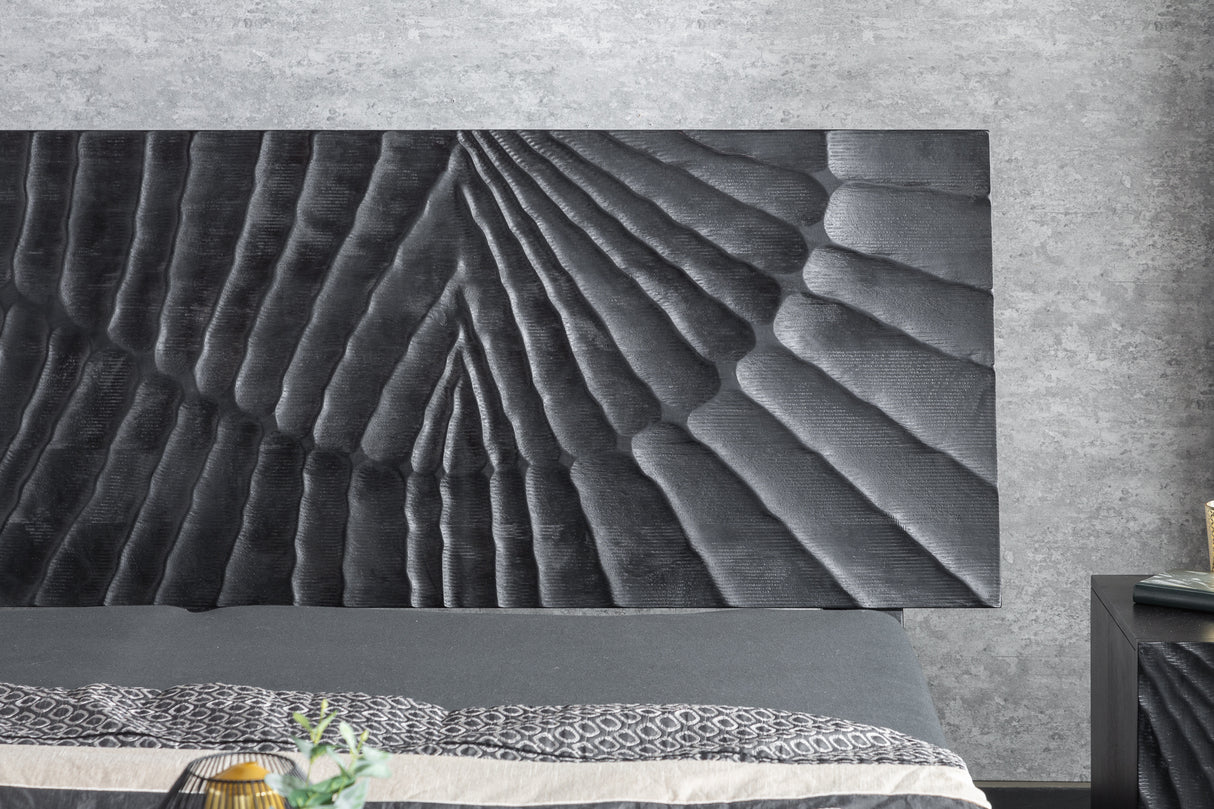 Bed SCORPION 180x200cm 3D mango wood black