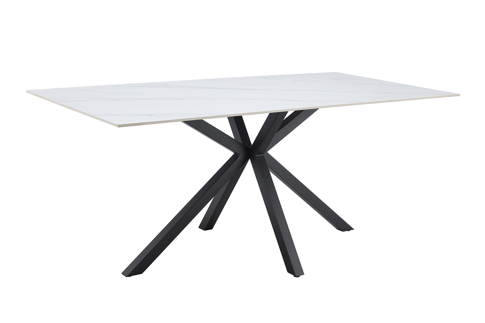Dining table GALAXIE 180cm w/ star frame ceramic white