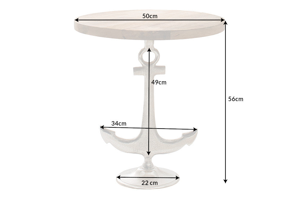 Side table ANCHOR 50cm mango wood
