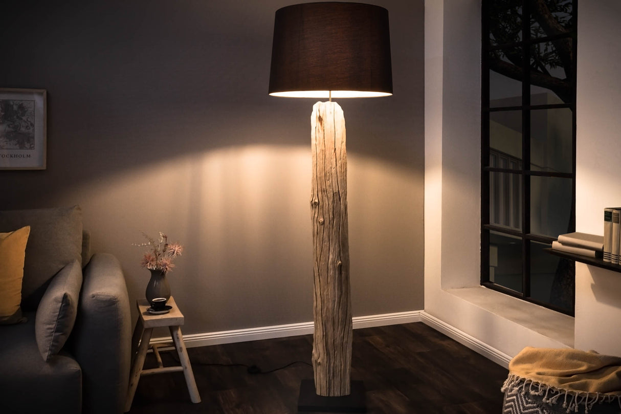 Stehlampe ROUSILIQUE 180cm Treibholz schwarz