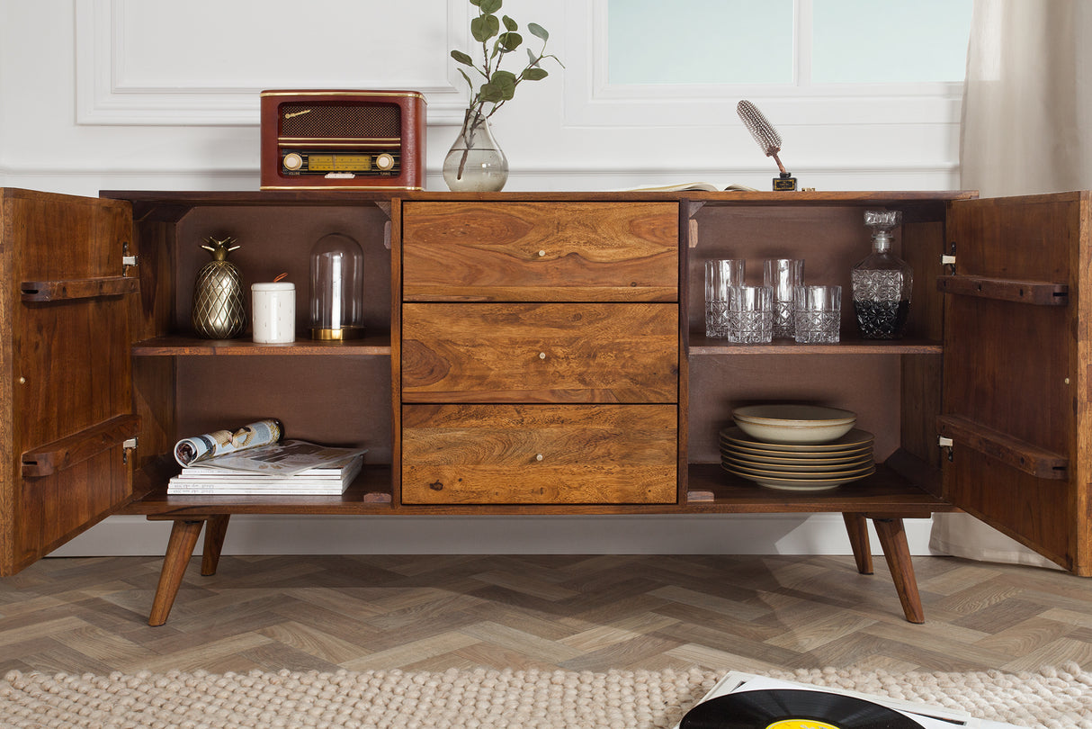 Sideboard MYSTIC LIVING 145cm Sheesham Holz natur