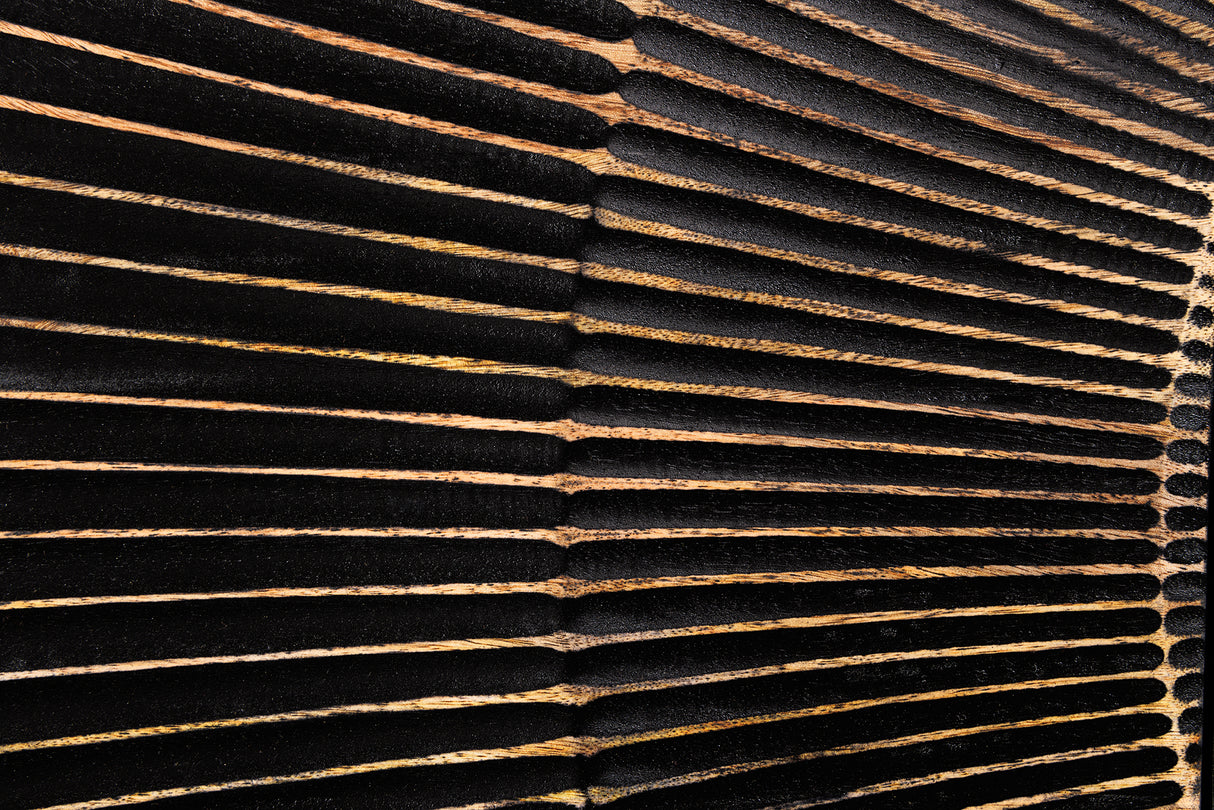 TV-Board GOLDEN SUNSET 160cm 3D hängend Mangoholz schwarz