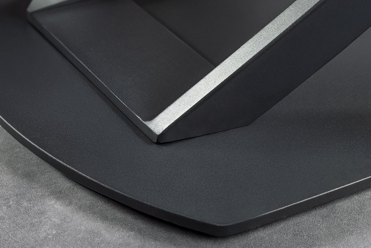 Dining table INCEPTION 130-190cm extendable oval ceramic top anthracite marble look