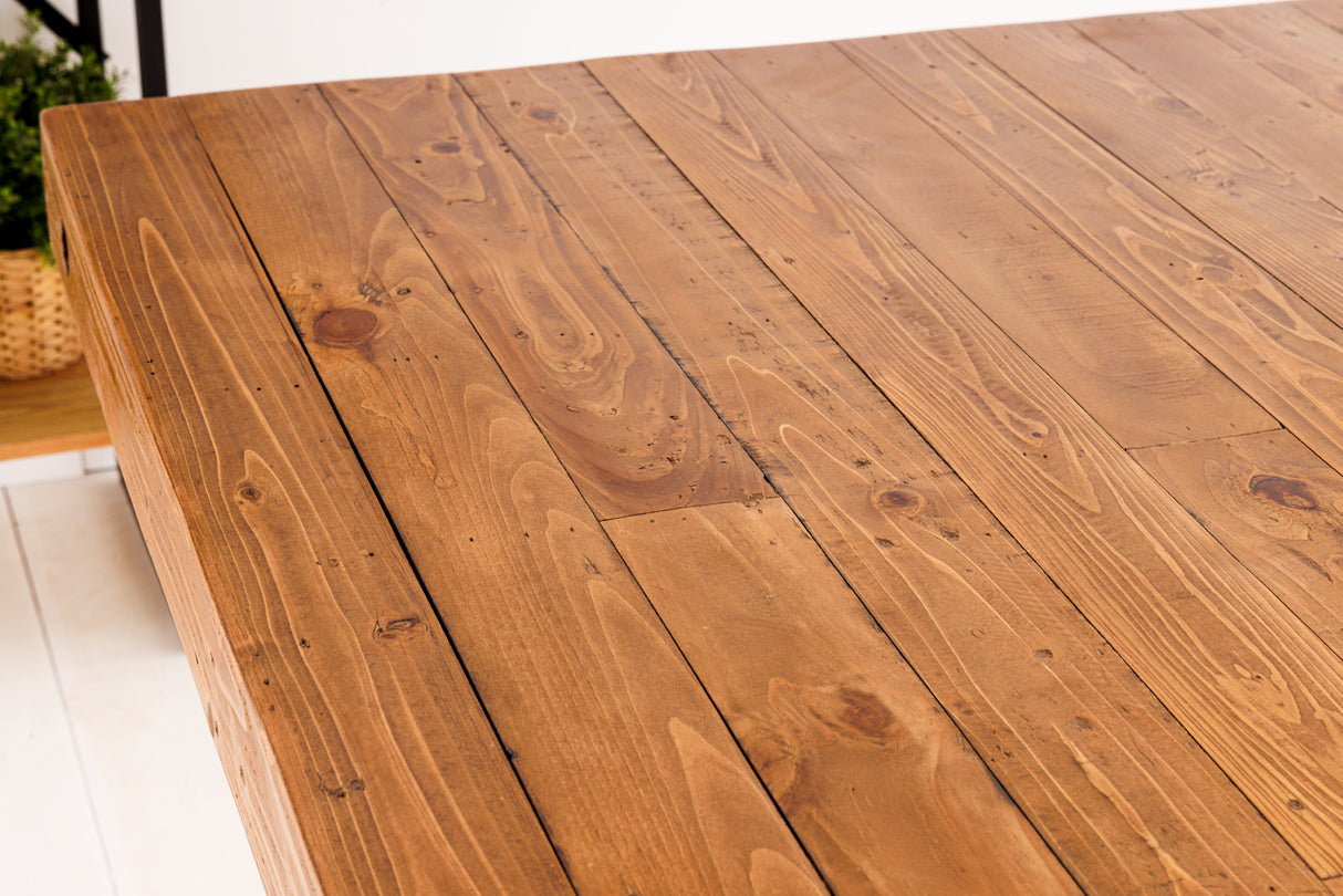 Dining table FINCA 300cm pinewood 80mm vintage brown