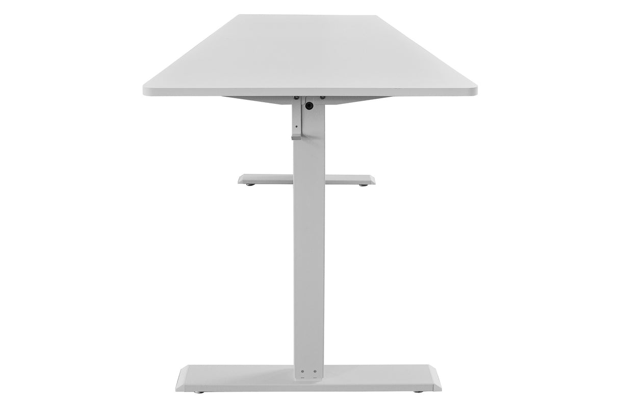 Office desk WHITE DESK 140cm height adjustable white w/ white frame