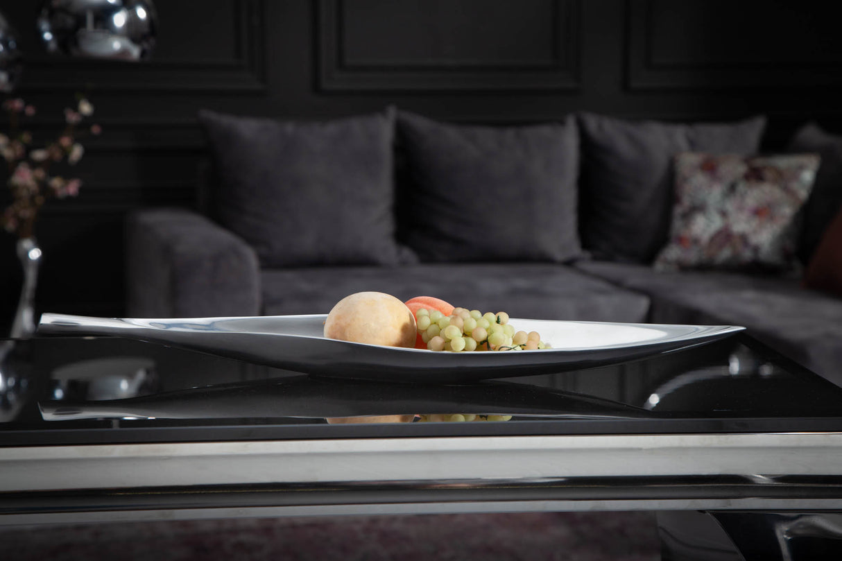 Schale SILVER LEAF 60x15cm silber