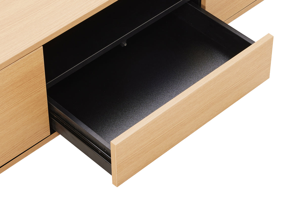 TV-Board LOFT 200cm hanging natural black