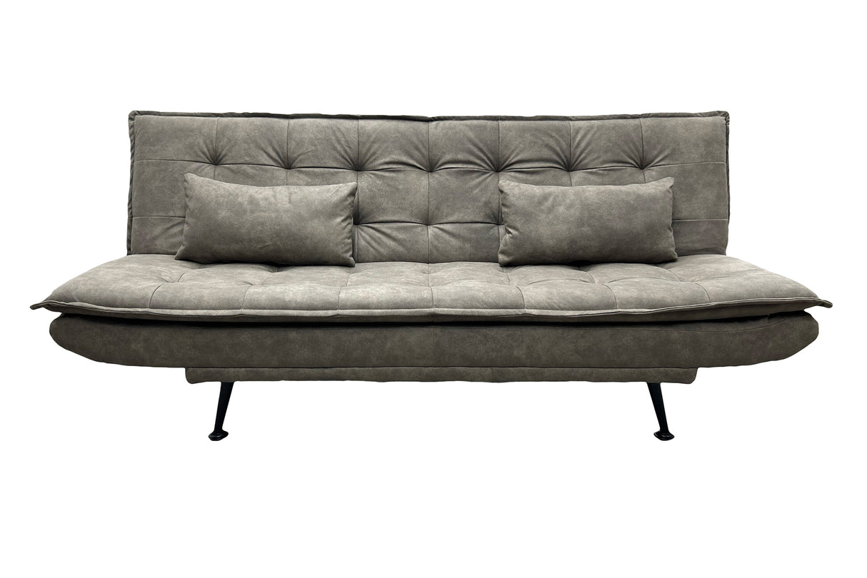 Sofa bed JAZZ 195cm 3-seater microfibre taupe