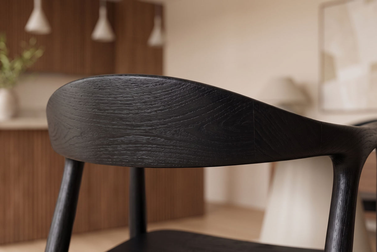 Chair KENNEDY w/ armrests sungkai wood black
