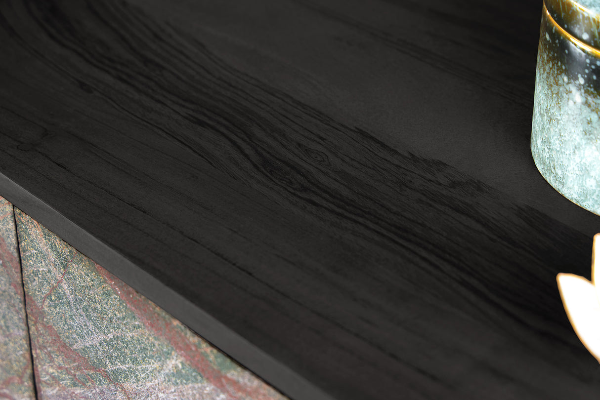 TV-Lowboard MOUNTAIN SOUL 160cm hängend Akazie Natursteinoptik schwarz