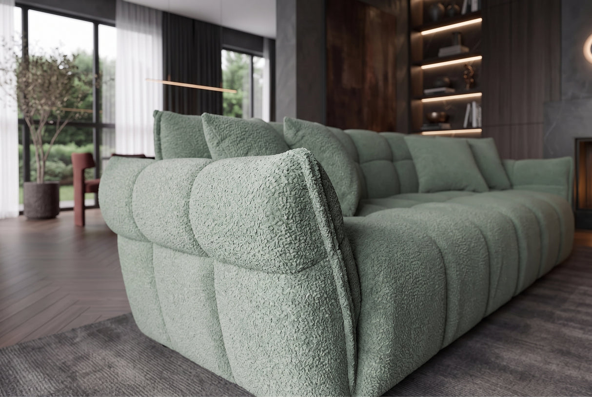 Sofa CLOUD 260cm 3-seater XXL bouclé sage