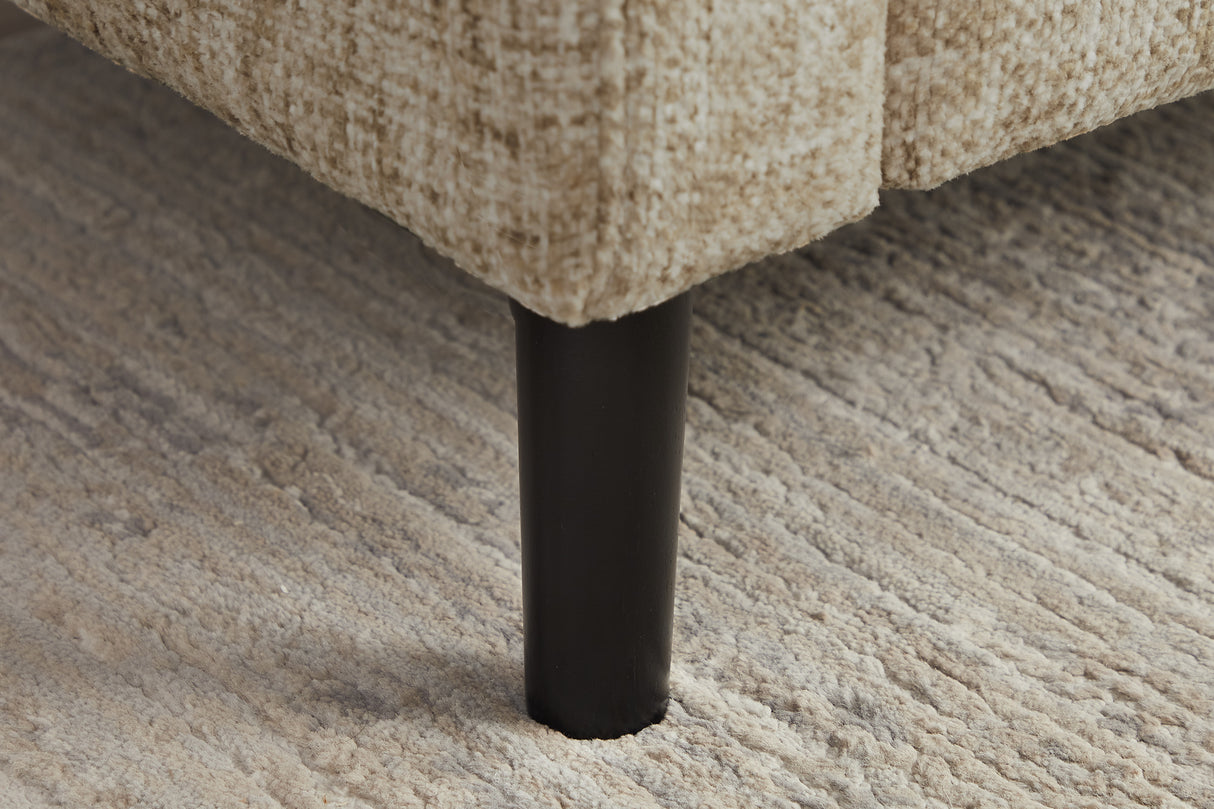 Ecksofa STOCKHOLM 220cm 3-Sitzer Federkern Strukturstoff beige